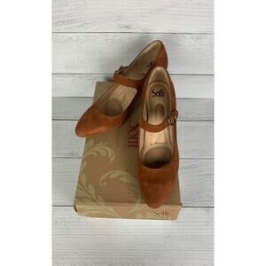 Sofft Women's Size USA 11 EUR 43 Petra Russet Brown Leather Suede Heels NEW BOX